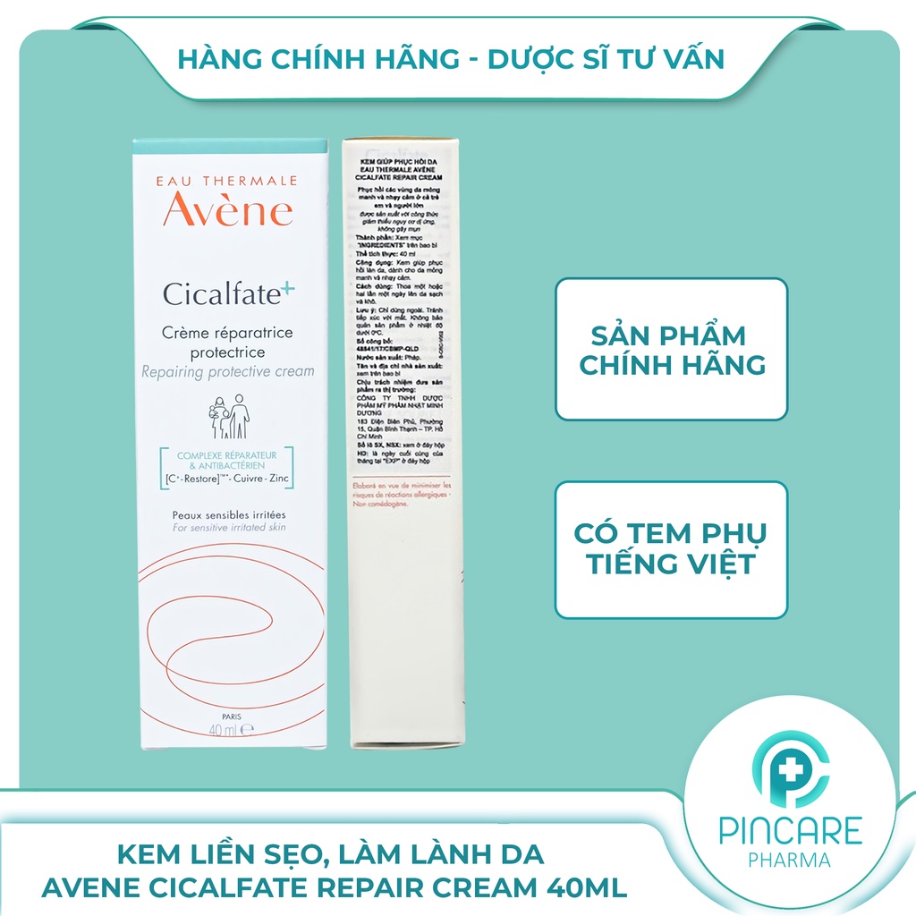 Kem dưỡng phục hồi da Avene Cicalfate Repair Cream 40ml - Hàng chính hãng - Nhà thuốc PinCare