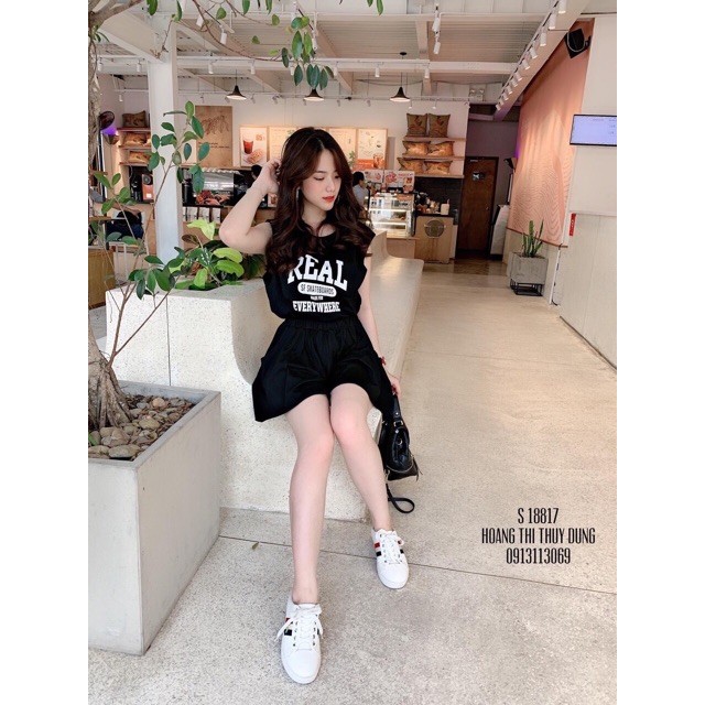 Set Bộ Áo Tanktop Kèm Quần Ống Rộng - OSE012