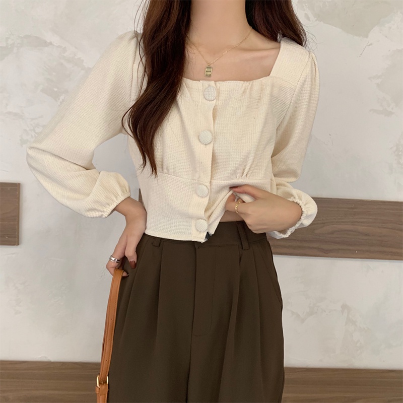 Croptop nhung kem | 11 HIN