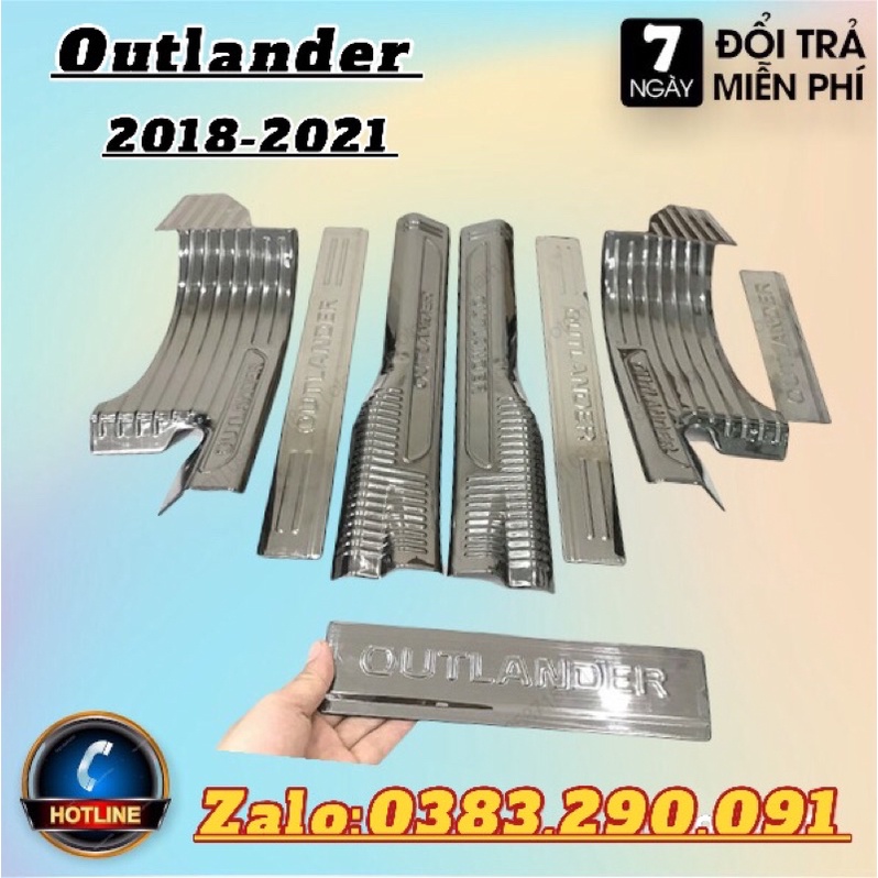 Ốp bậc cửa Outlander 2018 2019 2020 2022 Mẫu titan
