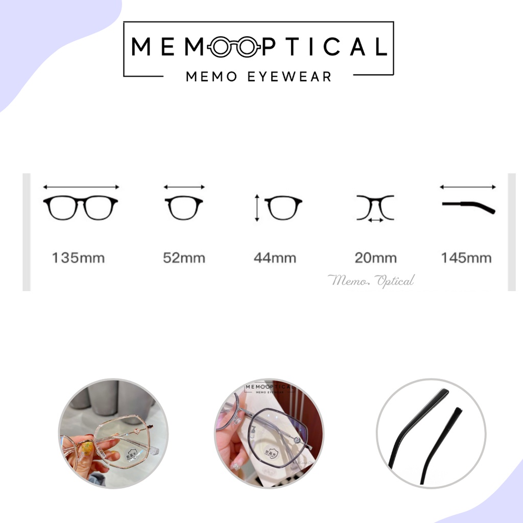 Gọng Kính Doraemon Hàn Quốc Dáng Đa Giác Tonia T192 Memo Optical
