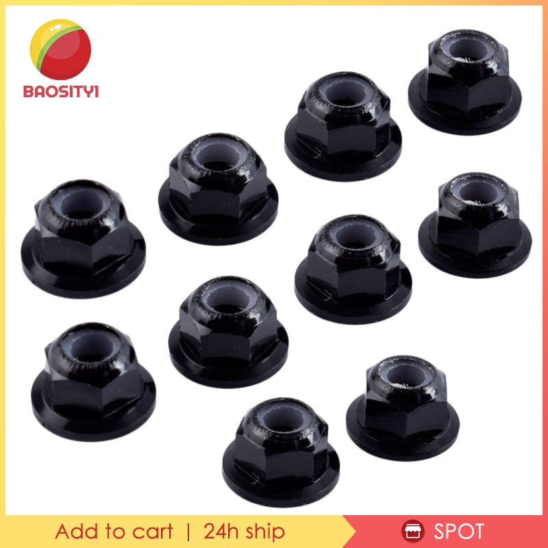 Set 10 Đai Ốc M4 4mm Bằng Thép Cho Xe Ô Tô Điều Khiển Từ Xa HPI, HSP, Hobao, Savage, XS, XS 1 / 10