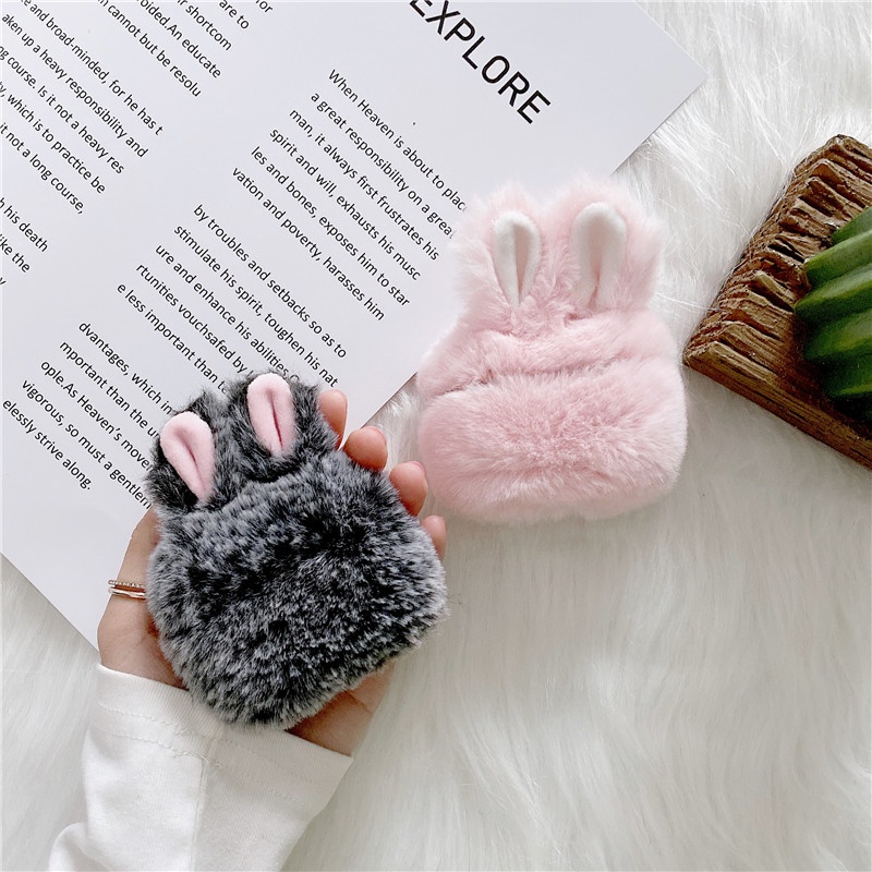 Ốp Chống Sốc Cho Airpods Pro Ốp Lưng Phụ Kiện Tai Nghe Bảo Vệ Da Cứng Sang Trọng Thỏ Dành Cho Air Po