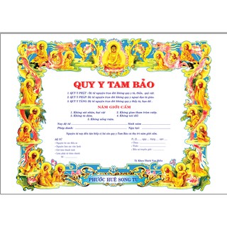 Giấy Quy Y Tam Bảo - A4 (combo 10 tờ)