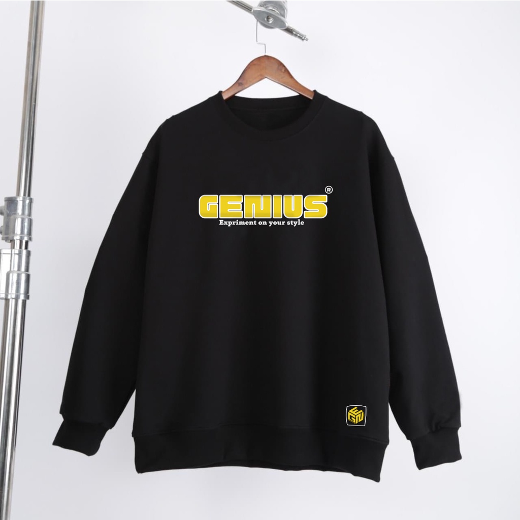 Áo sweater GENIUS unisex local brand - Áo sweater tay dài ullzang nỉ ngoại cao cấp có form rộng XL - GENIUS.CLO
