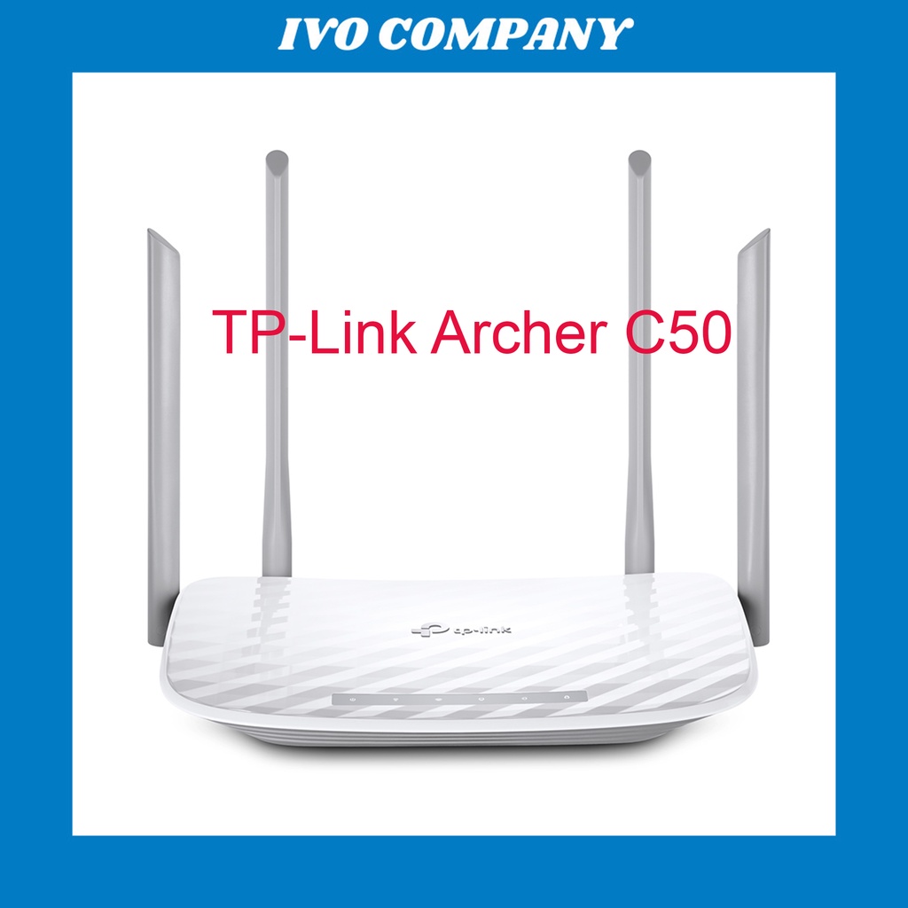 Router Wifi Chuẩn AC1200 Băng Tần Kép TP-Link Archer C50