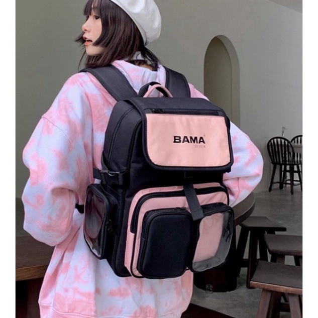 Balo đi học Bama 444 nam nữ đi chơi đi học chất lượng giá rẻ chống nước phong cách ulzzang local brand - Gin Store