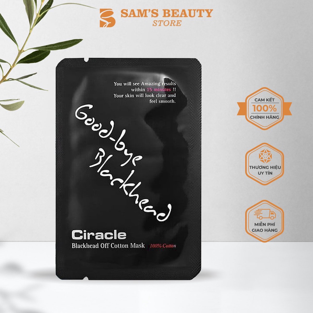 Miếng đẩy mụn đầu đen Ciracle Goodbye Blackhead Off Cotton Mask - Sam’s Beauty Store