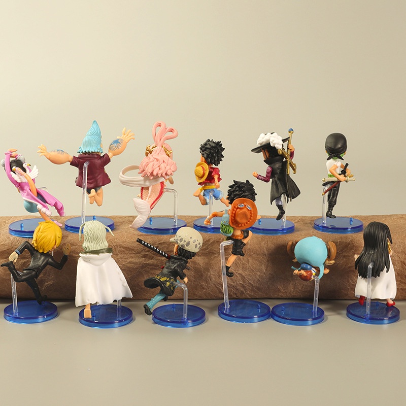 Set 12 Mô Hình Nhân Vật Anime ONE PIECE Dễ Thương Xinh Xắn