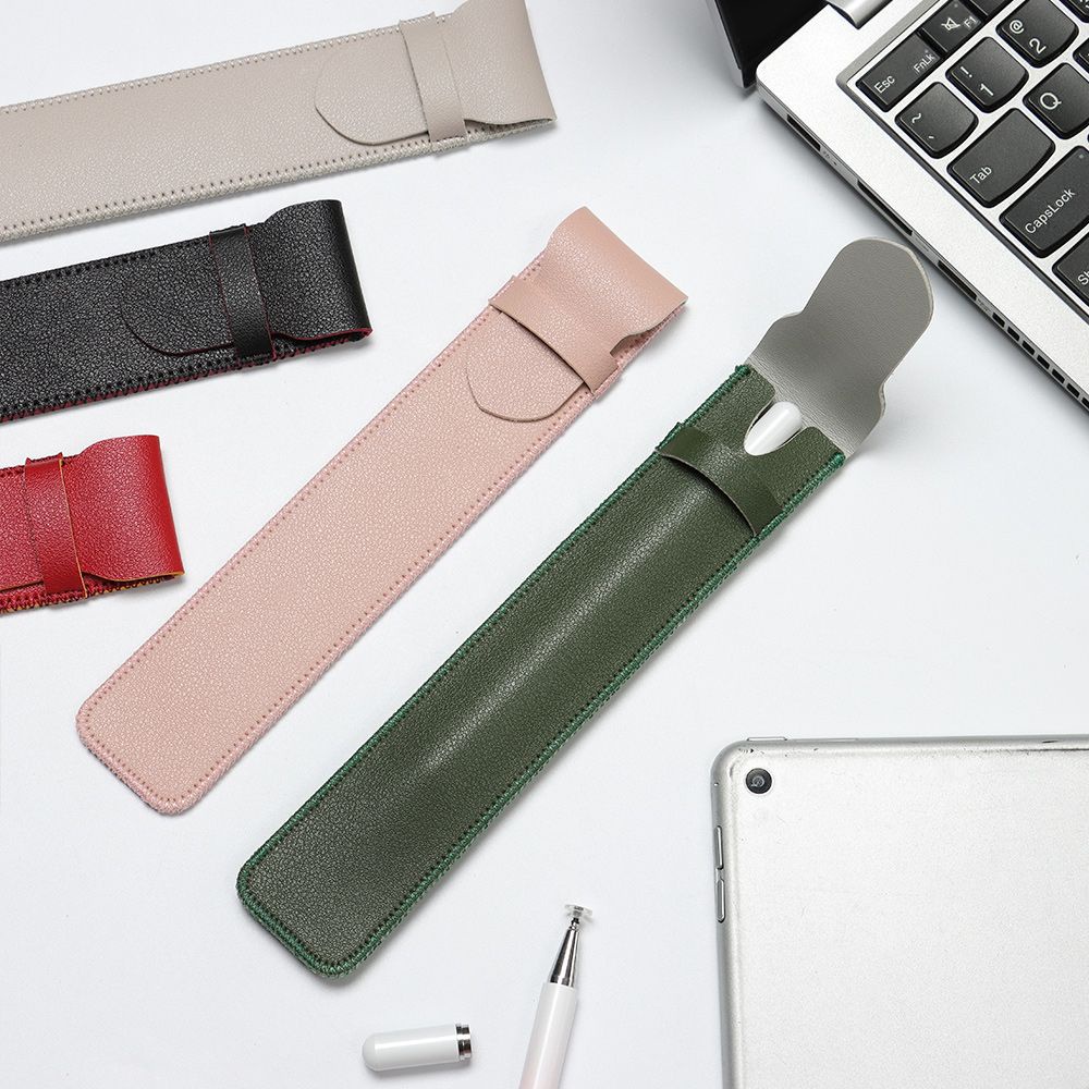 Túi đựng bút cảm ứng bằng da pu gọn nhẹ chống sốc thích hợp cho Apple Pencil