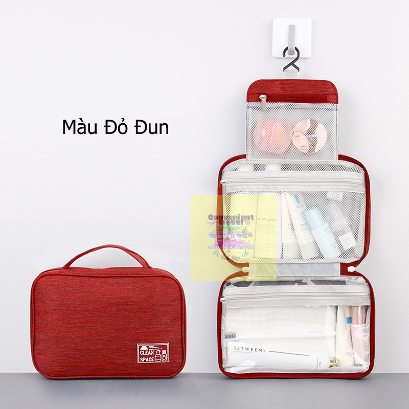 Túi phụ kiện du lịch chống nước có thể gấp gọn, Wash Bag - Đựng mỹ phẩm du lịch tiện lợi