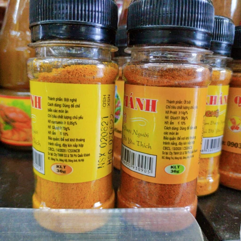 Bột Ớt/ Bột Nghệ Quốc Khánh Lọ 36g