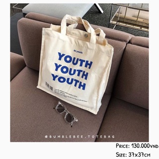 “YOUTH” tote bag.