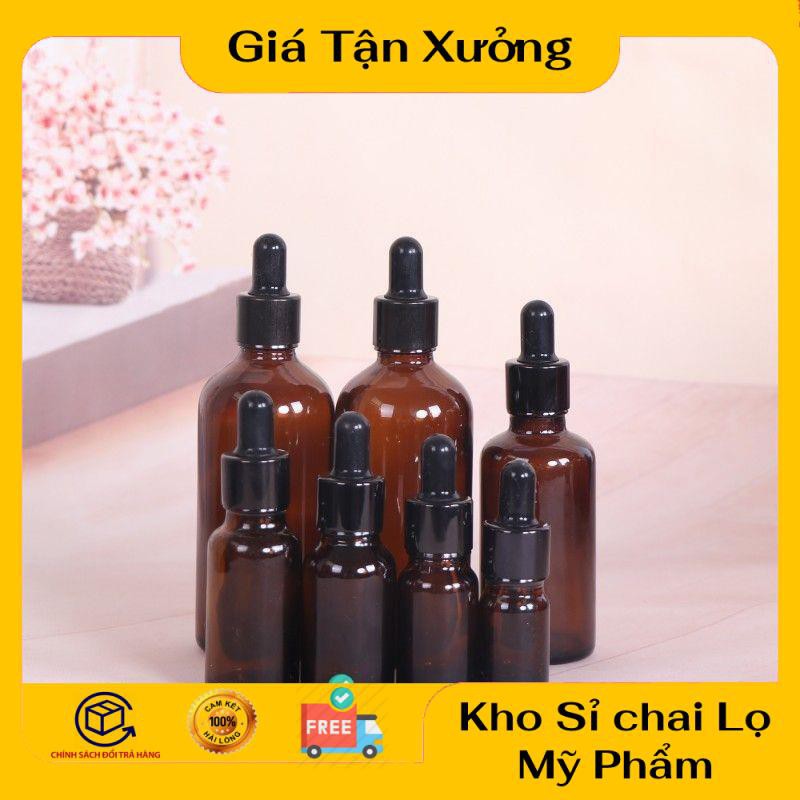 Lọ Chiết Serum ❤ TRÙM SỈ ❤ [50ml] Lọ đựng tinh dầu bóp giọt khoen đen chiết serum, phụ kiện du lịch