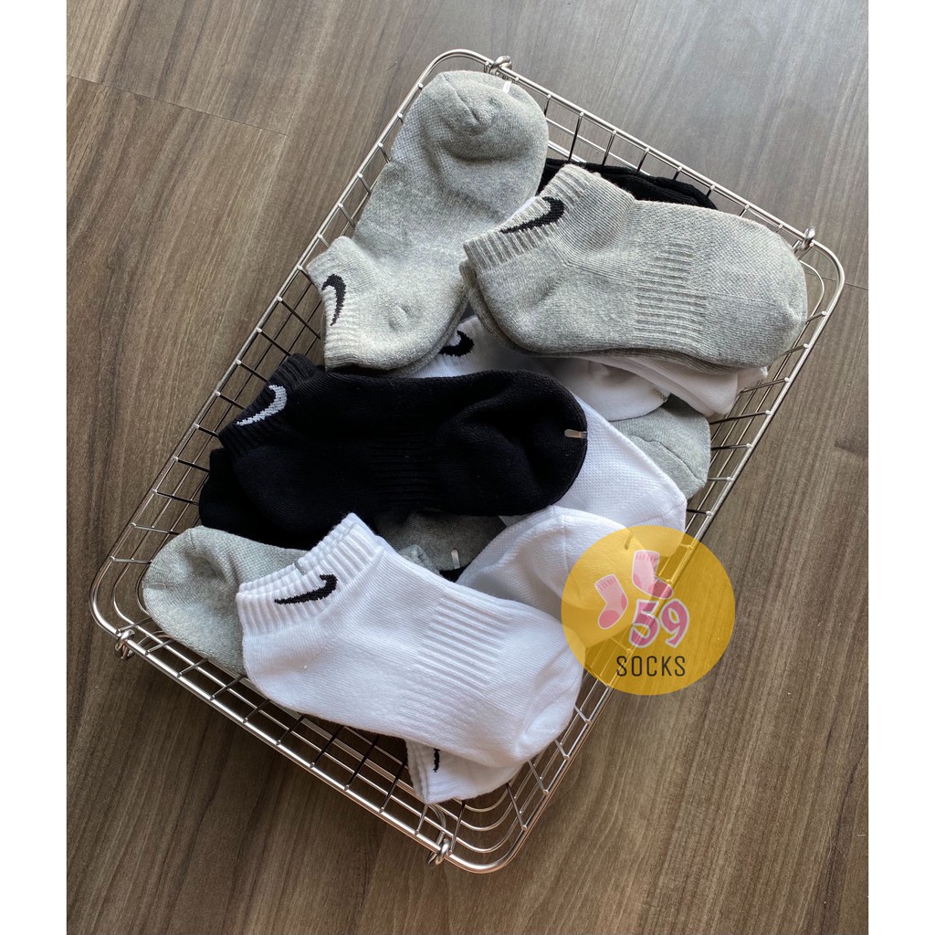Pack 3 đôi tất / vớ Nike Chính Hãng Cổ Thấp - Màu Trắng - Swoosh59
