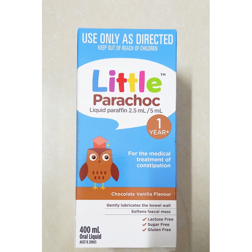 Siro táo bón cho bé Littte parachoc chai 400ml (Úc). Hỗ trợ làm mềm phân, giảm táo bón cho trẻ từ 1 tuổi