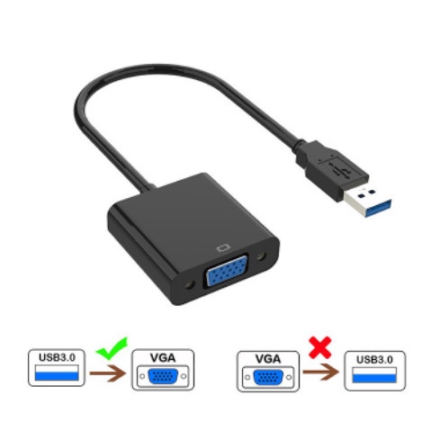 Dây Cáp Chuyển Đổi Từ USB 3.0 sang HDMI / VGA Hỗ Trợ Full HD 1080p