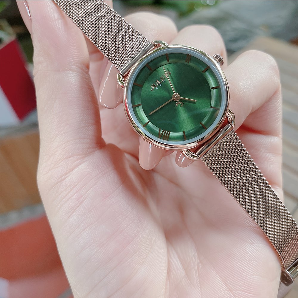 Đồng hồ nữ JA-1268 Julius Hàn Quốc dây thép không gỉ