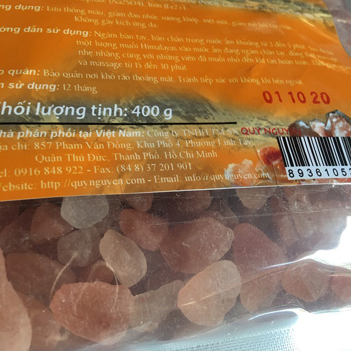 Muối ngâm chân Himalaya Quy Nguyên 400gr