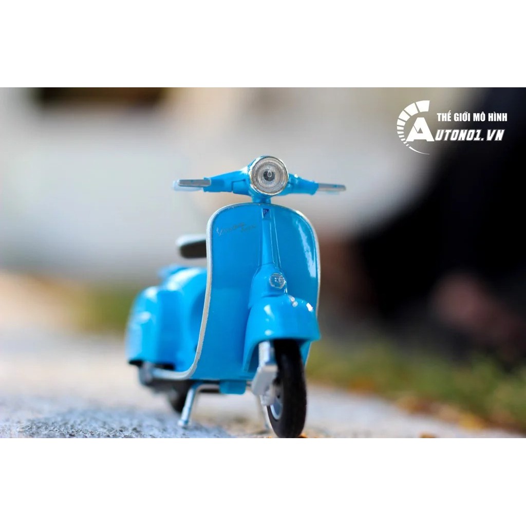 MÔ HÌNH XE VESPA 150CC 1970 BABY BLUE 1:18 WELLY 7171F