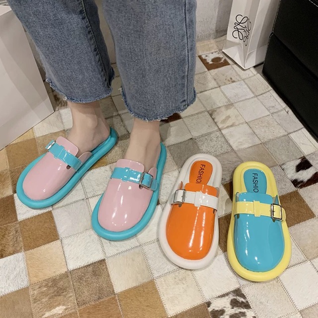 [ORDER] Sục da mềm đế tròn phối màu (ảnh thật ở cuối)