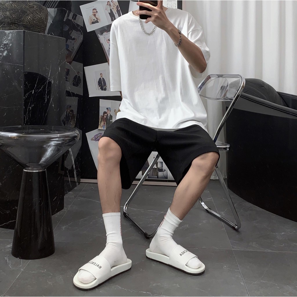 Áo Thun Trơn BASSIC Fom Lỡ Nam Nữ Cotton Co Dãn Thoải Mái Thấm Hút Năng Động Style Hàn Quốc