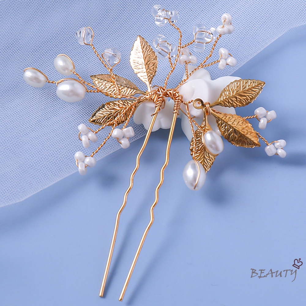 Kẹp Tóc Chữ U Đính Pha Lê Nhiều Màu Sắc Phong Cách Trung Hoa