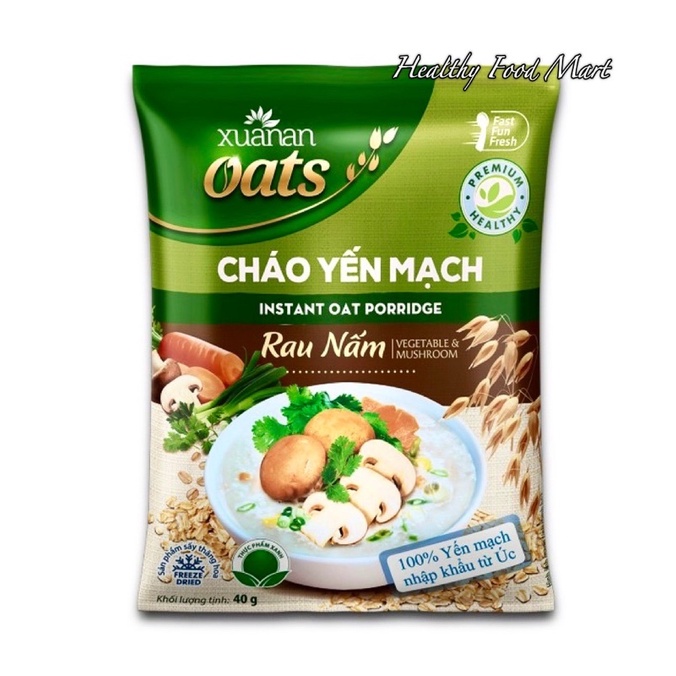 Cháo Yến Mạch Rau Nấm Xuân An- Mua 8 Tặng KM Ngẫu Nhiên