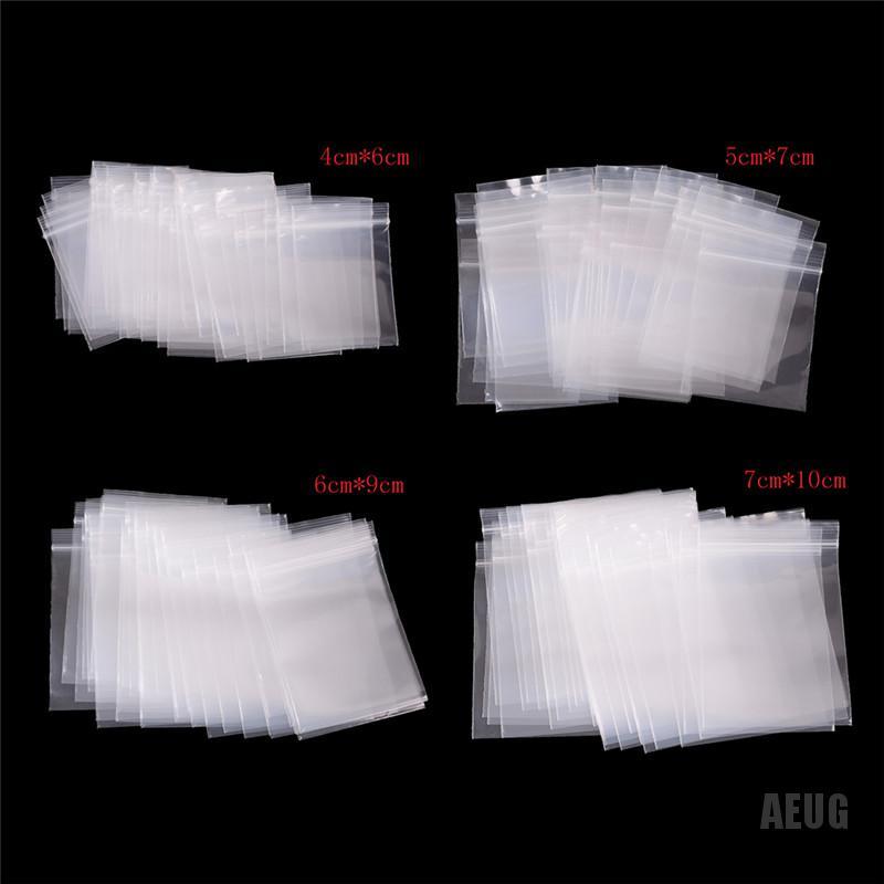 Set 100 túi đựng đồ khóa zip độ dày 0.12mm nhiều kích thước tùy chọn