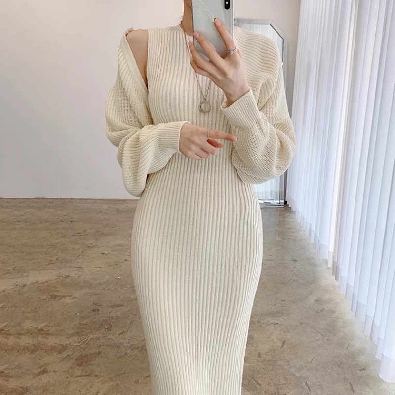 SET VÁY LEN BODY KÈM ÁO KHOÁC SANG CHẢNH