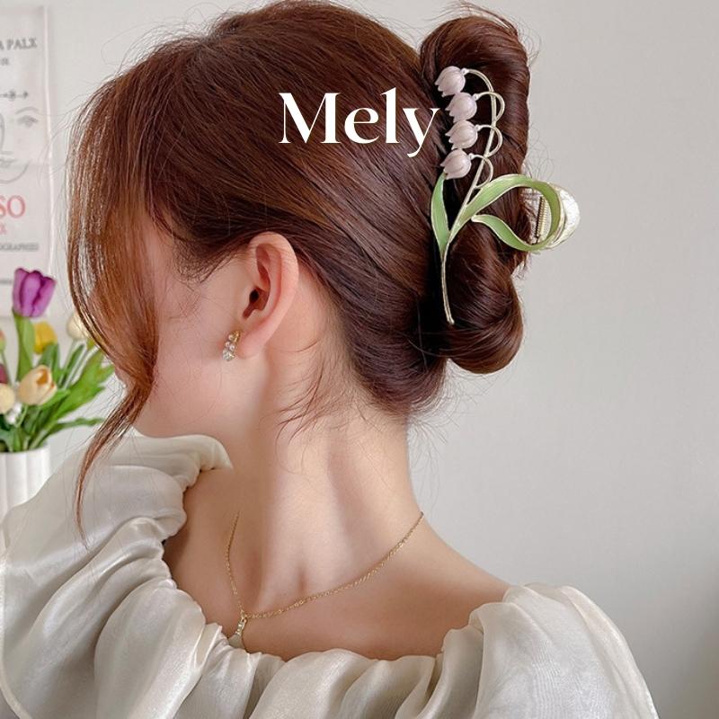Kẹp tóc càng cua hoa Lily nữ tính trang nhã Mely T63