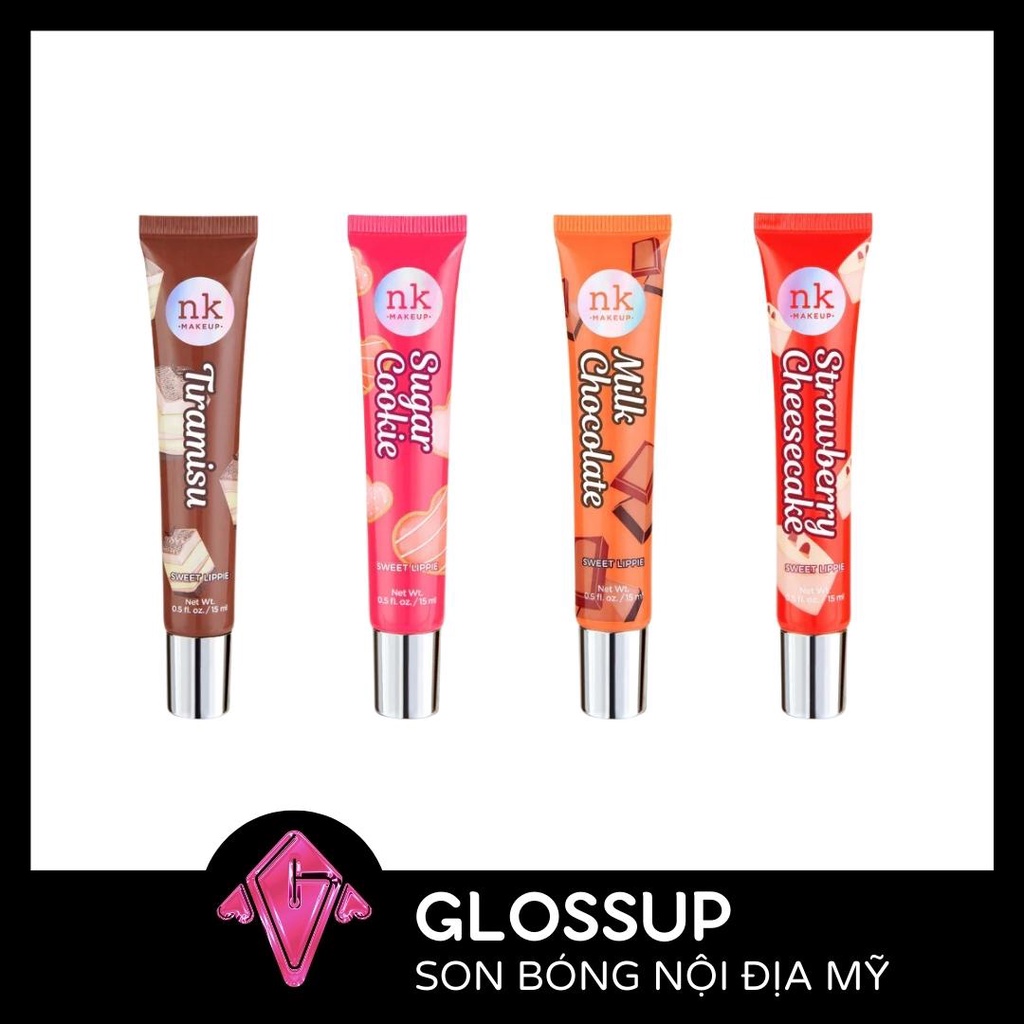 Son bóng bánh ngọt Nicka K sweet lippies dạng tuýp 15ml