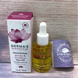 DẦU DƯỠNG DERMA-E ESSENTIALS ILLUMINATING ROSEHIP & CRANBERRY FACE OIL 30ML