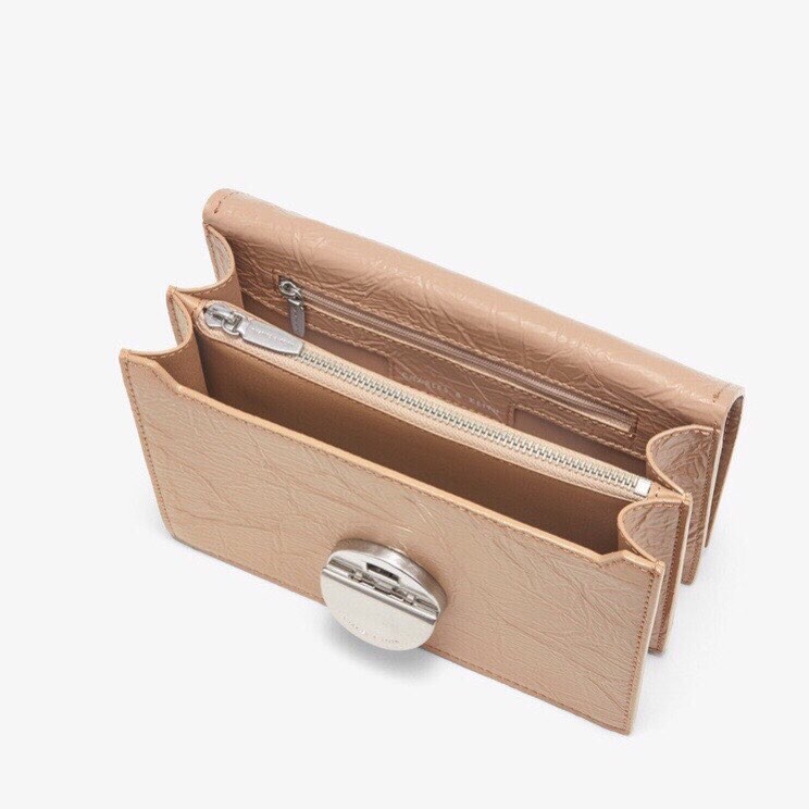 Túi xách tay nữ da nhăn siêu sang Char les