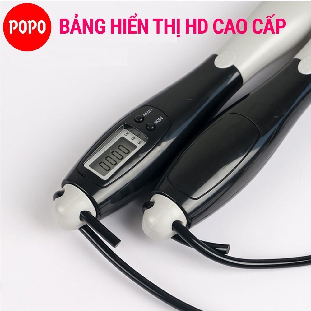 Dây nhảy đếm vòng POPO XS1102, đếm số tự động có chế độ nhảy không cần dây