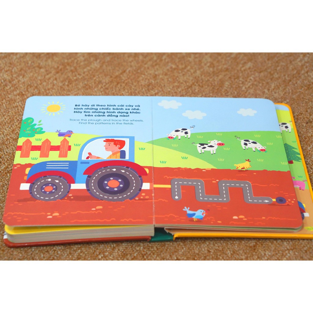 Sách - Lật mở khám phá - Chạm và trượt - Touch and trace Farm - Trang trại vui nhộn