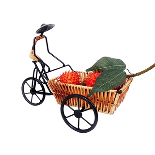 Xe ba gác mây tre. Xe chở trái cây. Hàng handmade Viêt Nam