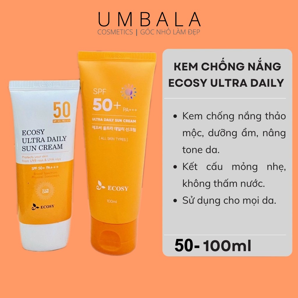 Kem chống nắng Ecosy Ultra SPF 50