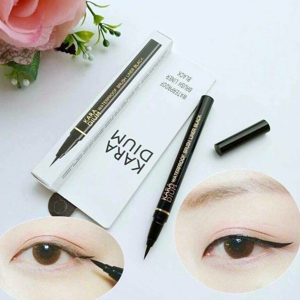 Bút dạ kẻ mắt Karadium Waterproof Brush Liner Black, Kẻ mắt chống trôi ,chống thấm nước - Mị Đẹp Authentic | BigBuy360 - bigbuy360.vn