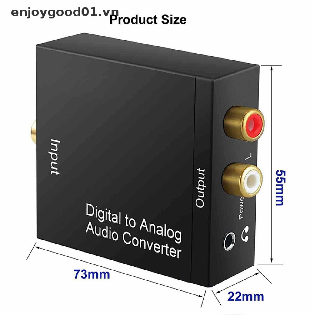 Bộ Chuyển Đổi Âm Thanh Toslink Digital Sang Analog RCA L / R