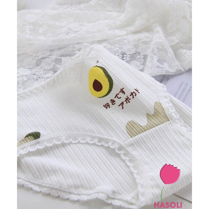 Quần Lót Nữ Cotton Kháng Khuẩn Y Tế Mềm Thoáng Hình Bơ Trắng Xanh [Có Size To] S52 | WebRaoVat - webraovat.net.vn