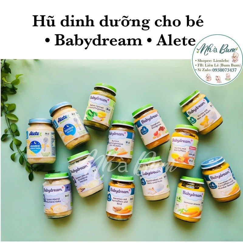 Hũ Dinh Dưỡng Hữu Cơ Alete / BabyDream Nội Địa Đức 190g- Hũ dinh dưỡng