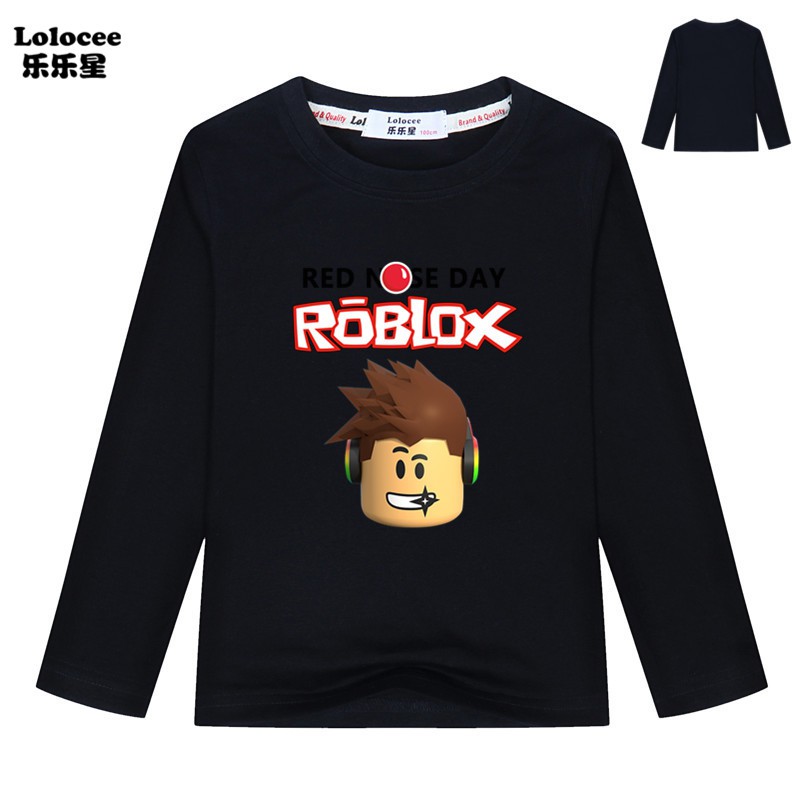 Áo Thun Tay Dài In Chữ Roblox Thời Trang Cho Bé Trai