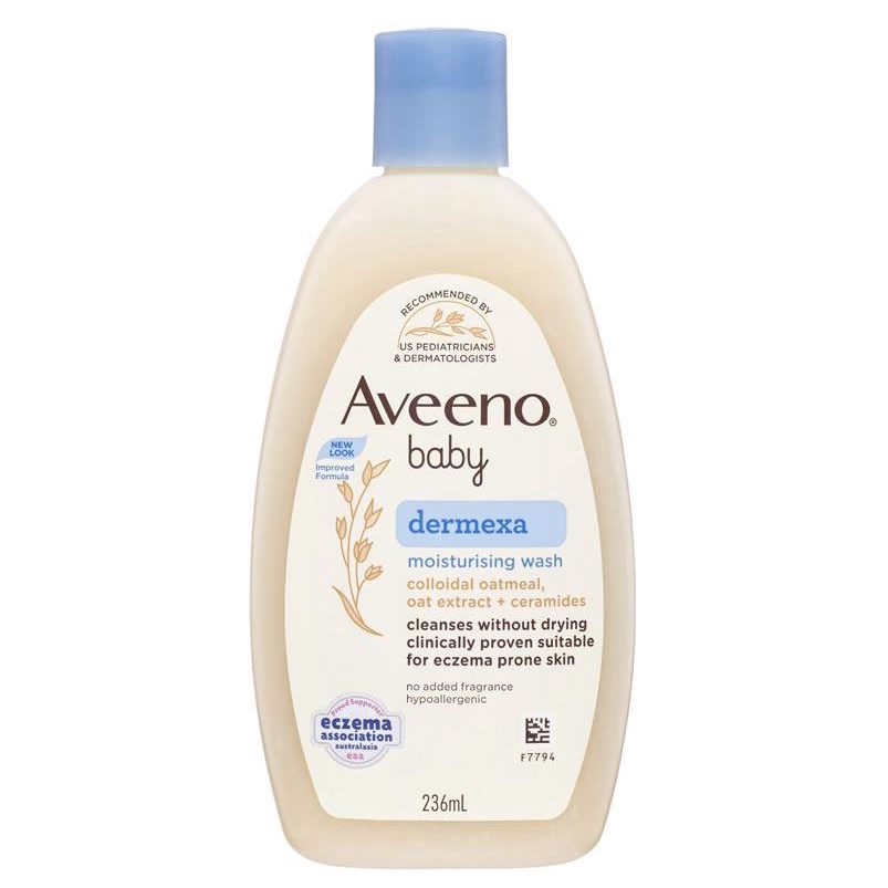 [Bản Úc Date 2022]Sữa tắm da chàm Aveeno Baby Dermexa / Eczema 236ml cho bé