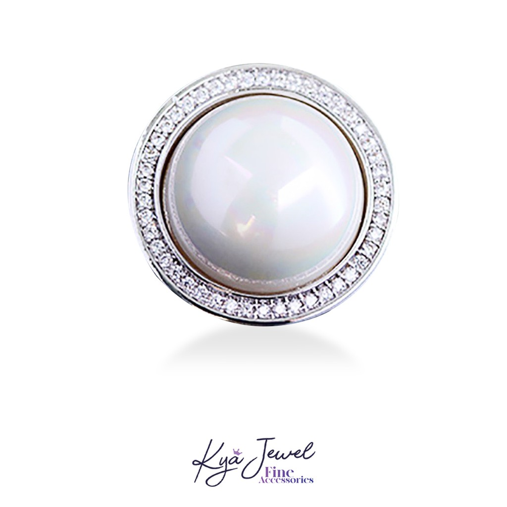 Pin Cài áo Kya Jewel dáng tròn nhuỵ trai