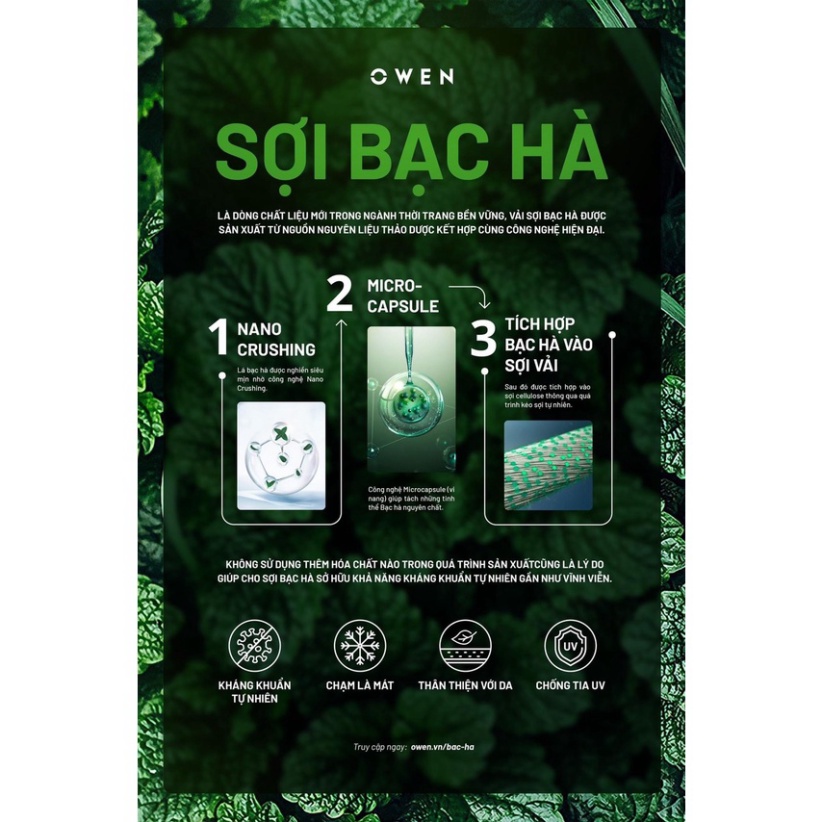 OWEN - Áo Sơ mi ngắn tay Owen Regular fit chất sợi bạc hà kẻ ca rô xanh 220414