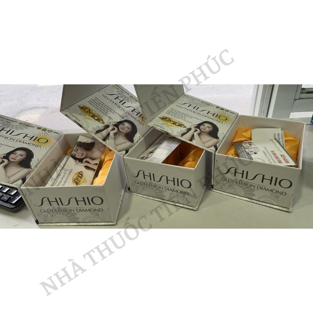 Viên uống Chống Nắng trắng da SHISHIO Glutathione diamond - Giúp da sáng mịn, làm đẹp da Hộp 30 viên