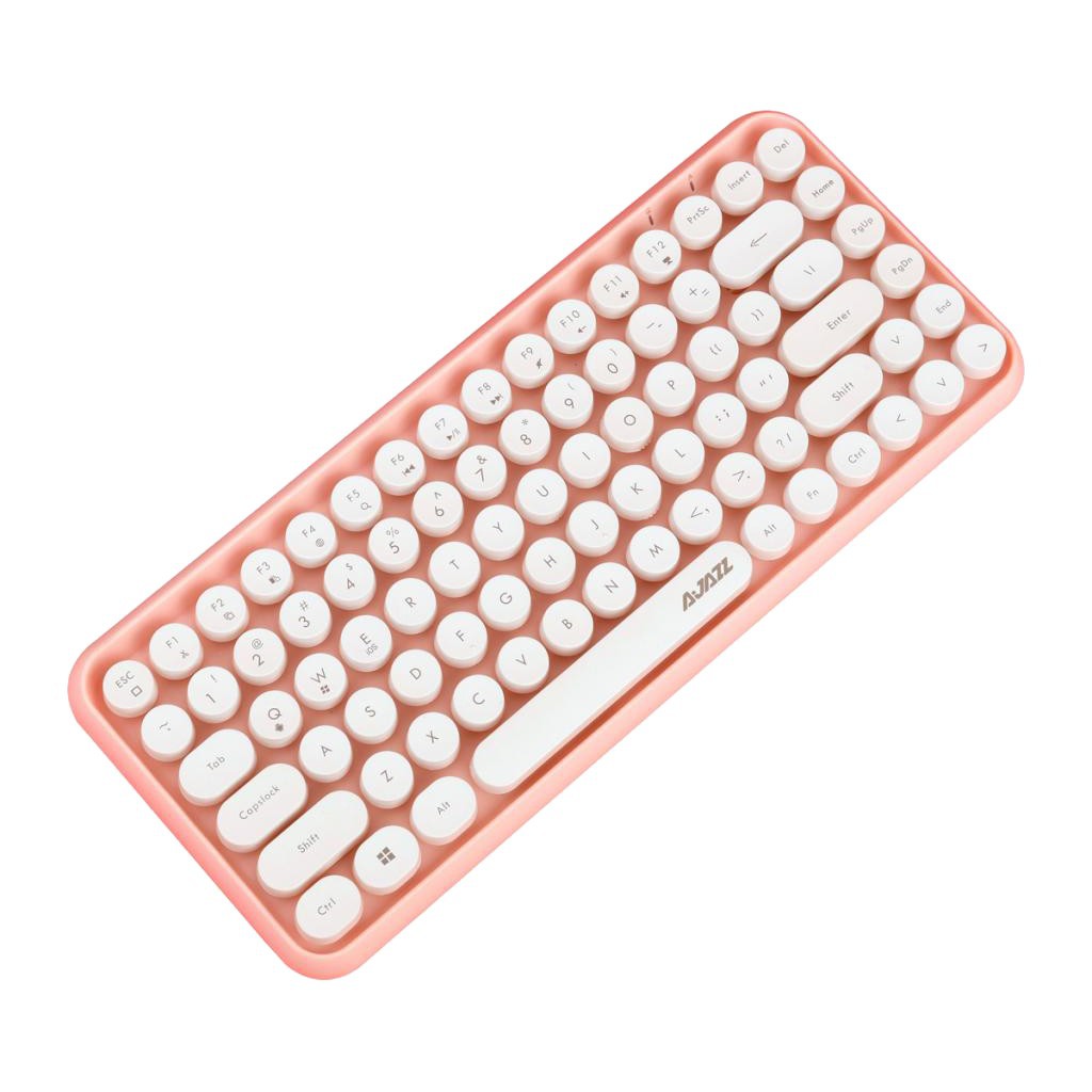 Round Cap Wireless Bluetooth Keyboard 82Key for Tablet Laptop Computer