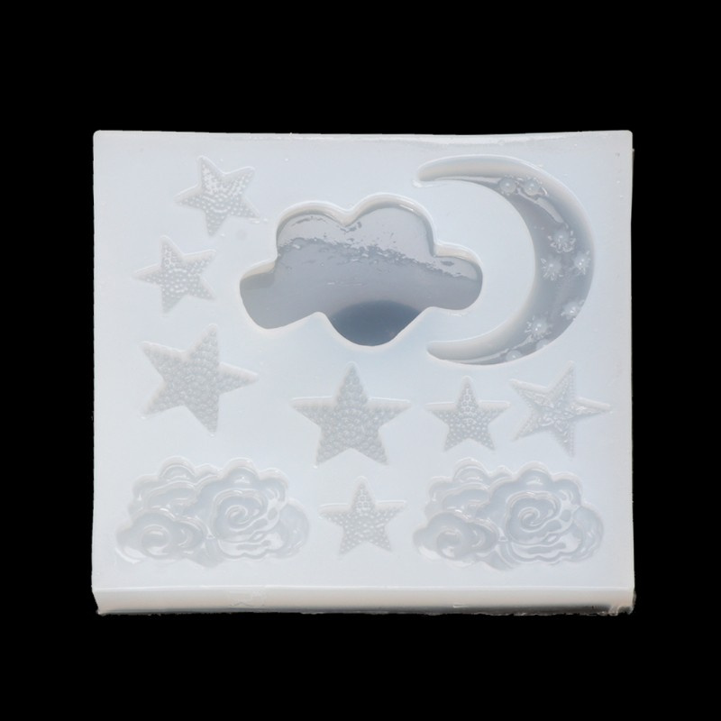 Khuôn Silicon Làm Trang Sức DIY Từ Epoxy Resin Hình Nơ / Ngôi Sao / Mặt Trăng Xinh Xắn
