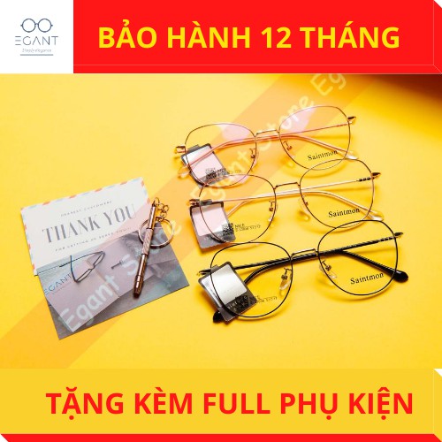 Gọng Kính Cận Tròn Kim Loại Saintmon - Lắp Mắt Cận Theo Yêu Cầu